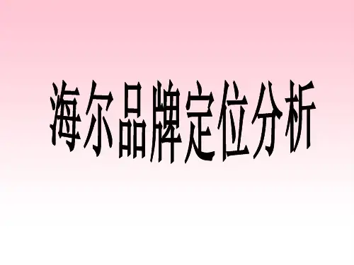 海尔目标市场定位分析