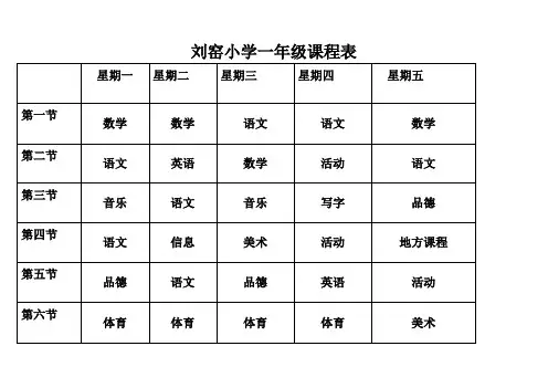小学课程表[1]