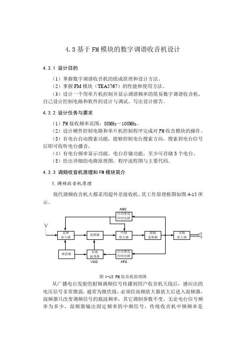 FM收音机资料