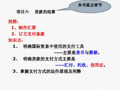 国际贸易-货款的结算