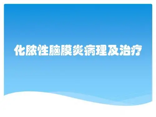化脓性脑膜炎病理及治疗