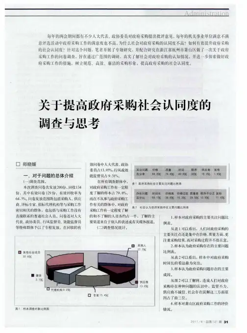 关于提高政府采购社会认同度的调查与思考
