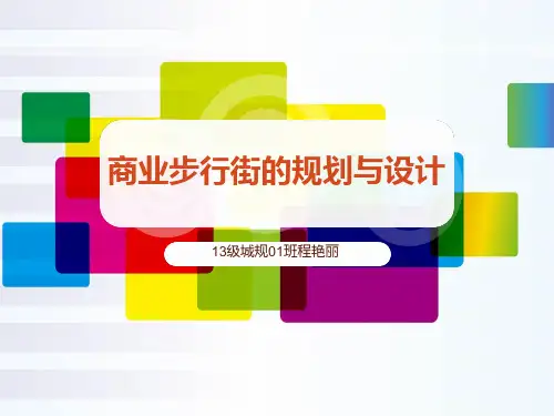 商业步行街的规划与设计说明