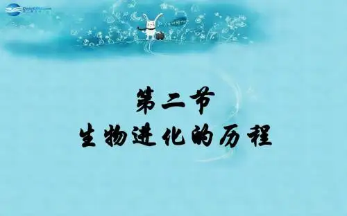 八年级生物下册 第一章 第3节 生物进化的历程课件 济南版