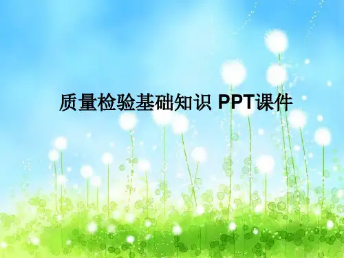 质量检验基础知识 PPT课件