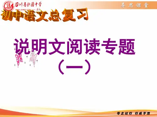 说明文阅读(课堂PPT)