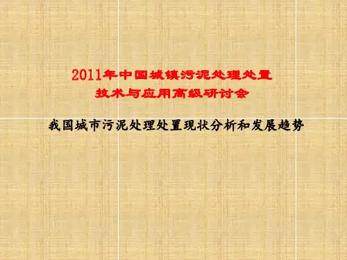 中国污泥处理处置现状 PPT课件