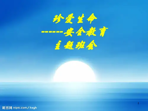 初中主题班会《珍爱生命——安全教育》