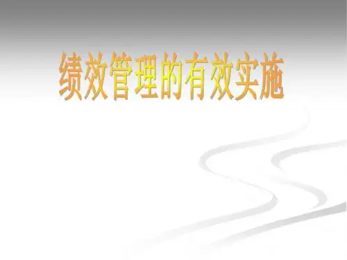 绩效管理的有效实施(ppt 48)