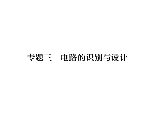 九年级物理全册 专题三 电路的识别与设计课件 (新版)