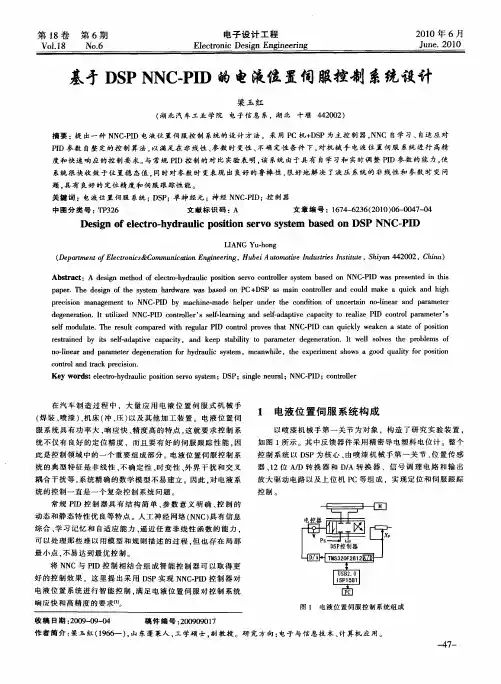 基亏DSP NNC-PID的电液位置伺服控制系统设计
