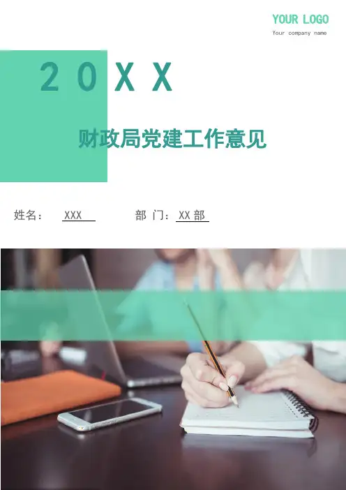 财政局党建工作意见