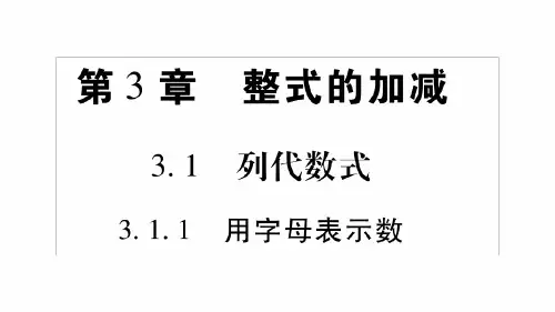 311用字母表示数