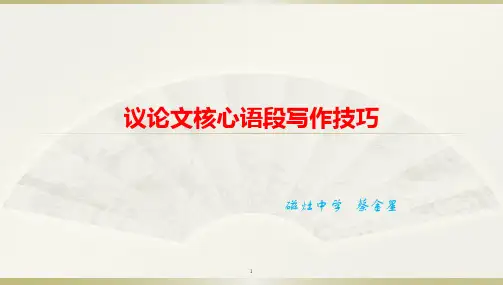 议论文核心语段写作技巧ppt课件