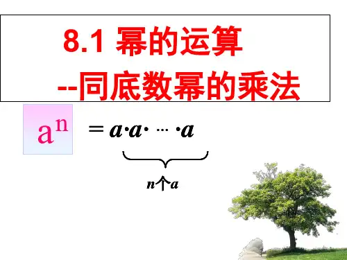 沪科版数学七年级下册8.1《幂的运算》课件(共19张PPT)