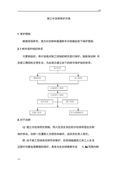 施工方案-施工中名木古树保护方案