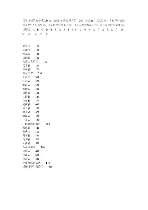 出生医学证编号规则