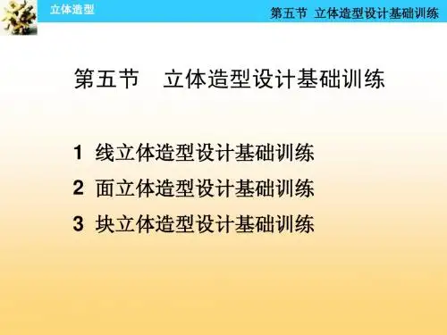 第五节  立体造型设计基础训练——5