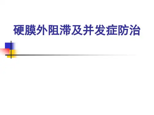 硬膜外阻滞及并发症防治.ppt
