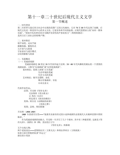 二十世纪后现代主义文学