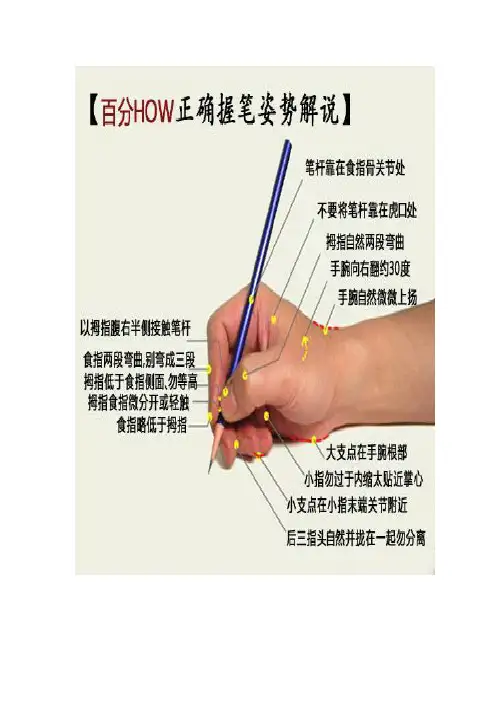 书写姿势