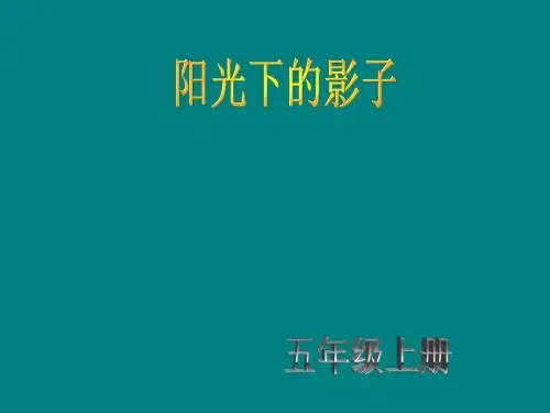 小学五年级科学上册课件