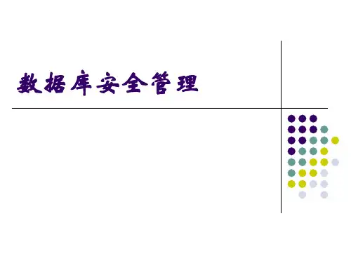数据库安全管理