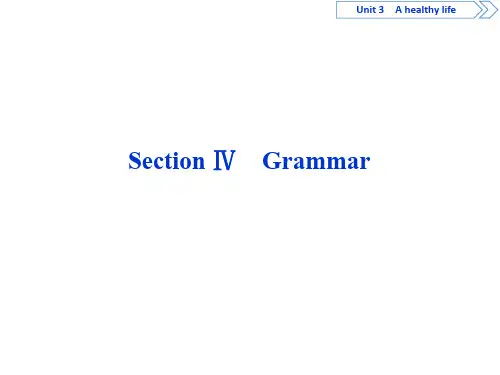 高中英语unit3ahealthylife4sectionⅳgrammar课件新人教版选修6