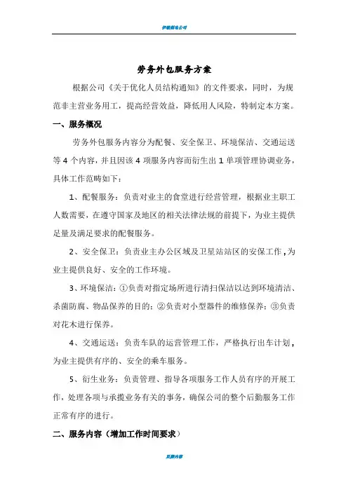 外包服务方案