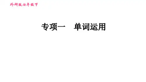 外研版(新标准)英语七年级下册期末复习专项练习(全套)