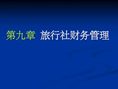 旅行社财务管理 - 旅行社财务分析