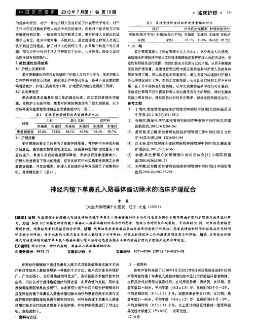 神经内镜下单鼻孔入路垂体瘤切除术的临床护理配合