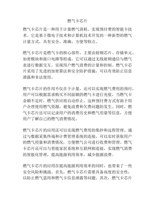 燃气卡芯片