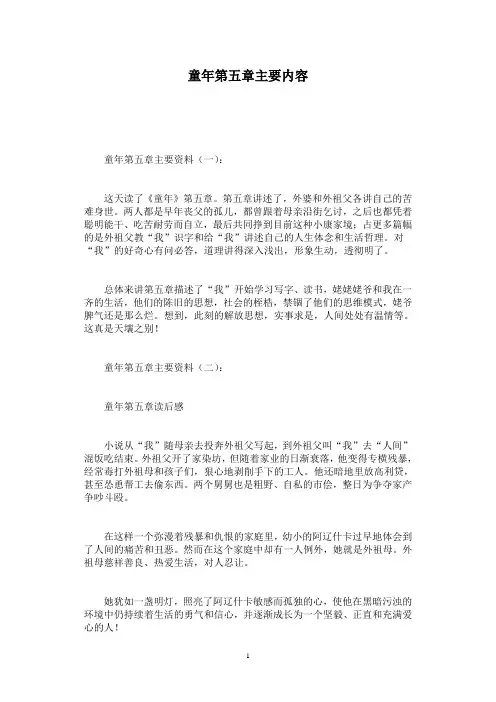 童年第五章主要内容