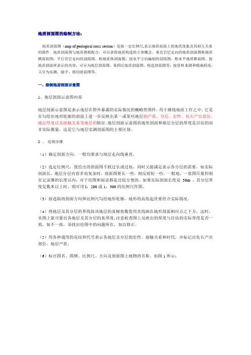 地质剖面图的绘制方法