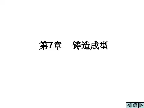 工程材料及其成型     第7章 铸造成型