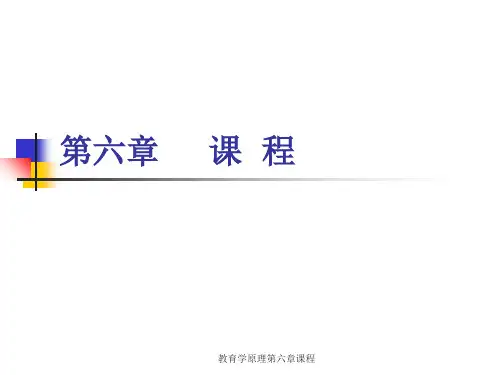 教育学原理第六章课程 ppt课件