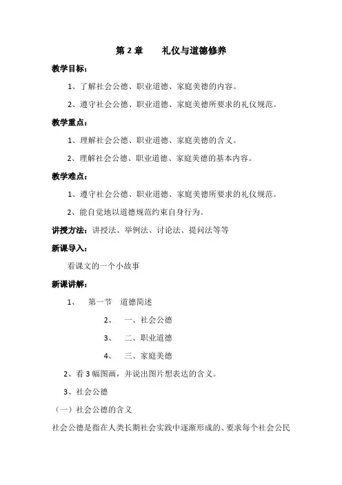 第2章----礼仪与道德修养第一节