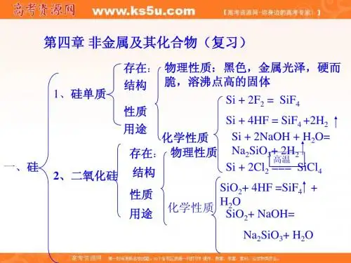 化学：4《 非金属及其化合物--归纳与整理》课件(新人教必修1)