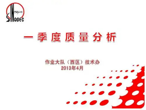 2013年一季度质量分析