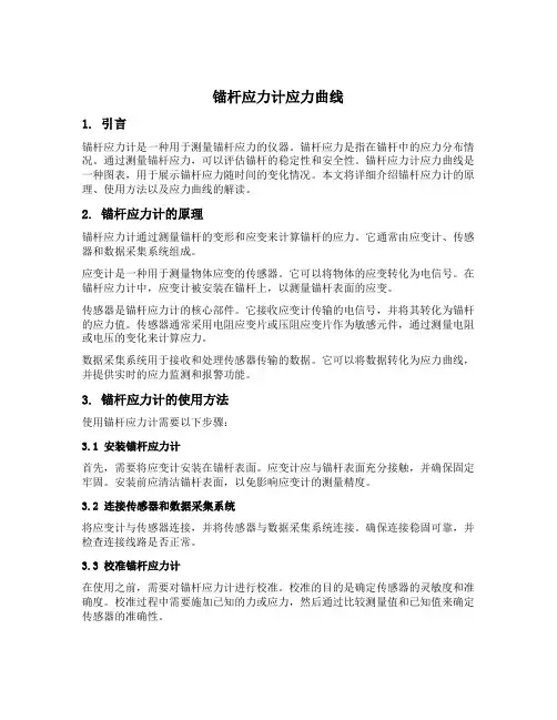 锚杆应力计 应力曲线