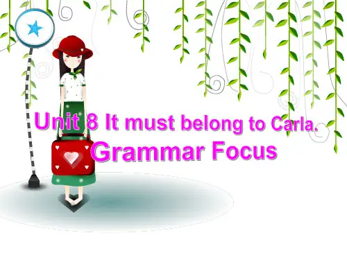 人教版九年级英语Unit 8 Section A Grammar Focus
