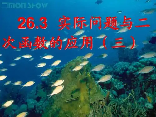 26.3.3实际问题与二次函数应用3