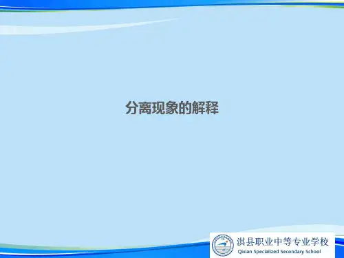 分离现象的解释.完整版PPT资料