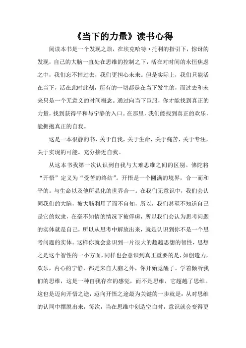 当下的力量