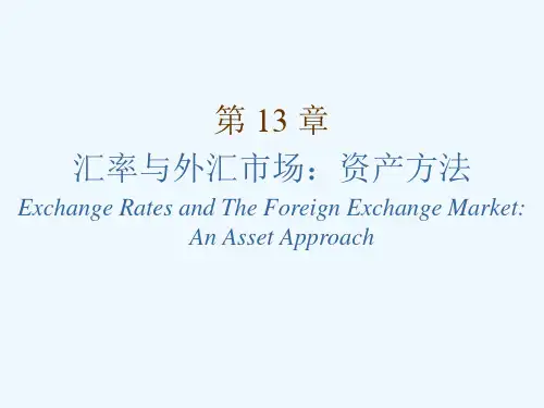 第13章汇率与外汇市场资产方法