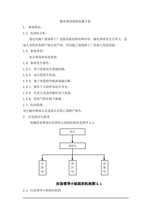 触电事故现场处置方案 2