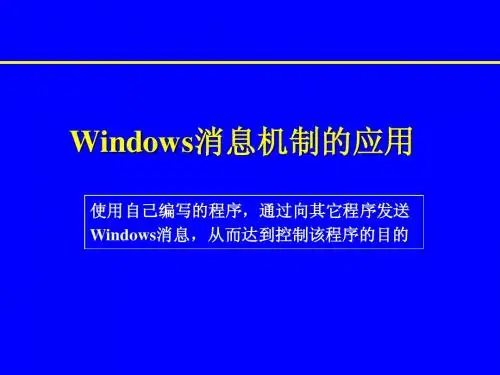 Windows消息机制的应用(实验版)