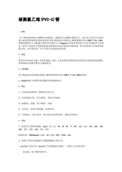 硬聚氯乙烯(PVC-U)管