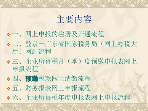 企业所得税网上申报简介